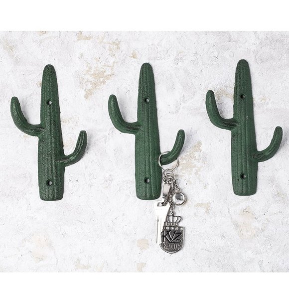 🌵3 for $35🌵 Three (X3) Iron Cactus Wall Hook - Picture 1 of 6